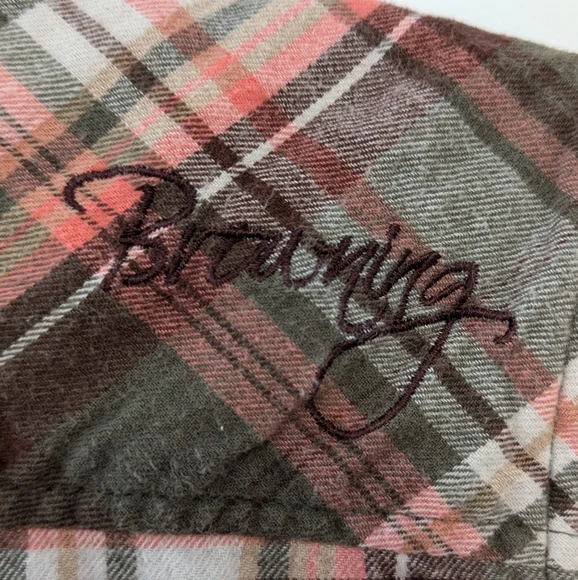 Browning For Her Button Down Plaid Long Sleeve Top - Picture 4 of 5